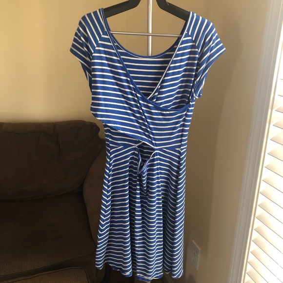 KOHL’S Blue and White Striped Dress - Picture 10 of 11